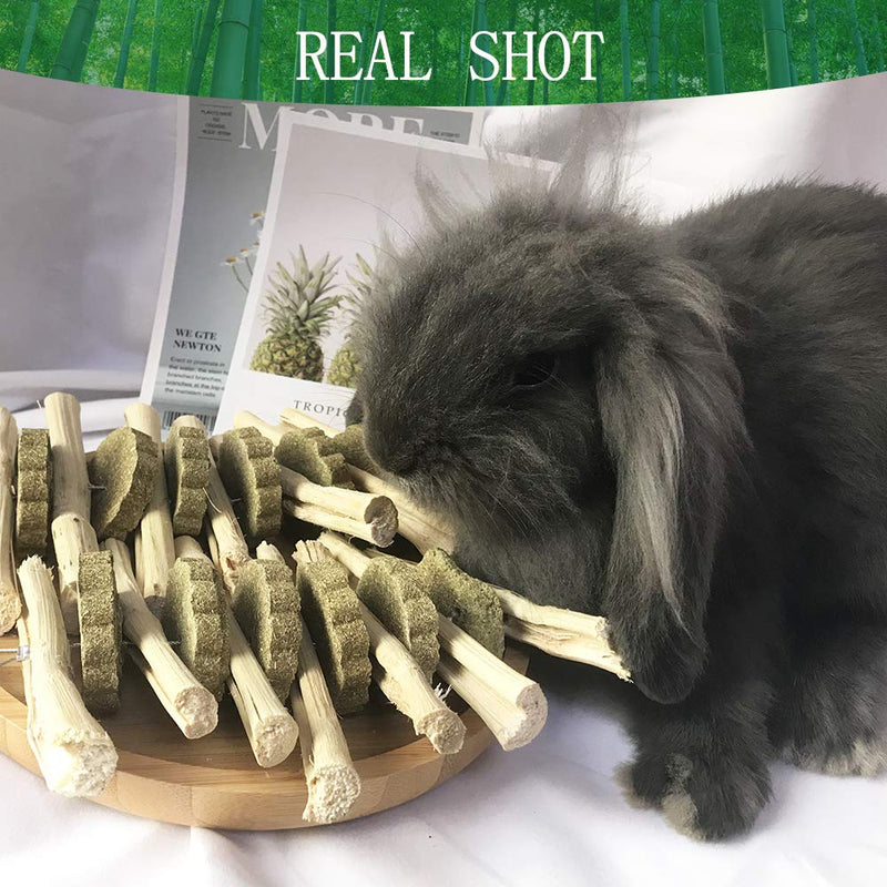 Chinchilla Treats Bunny Chew Toys for Rabbits Teeth Grinding,Organic Bamboo Sticks Natural Toys for Hamsters 2 Pack - PawsPlanet Australia