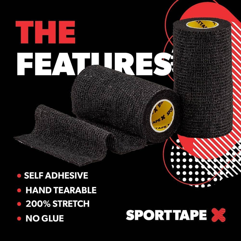 SPORTTAPE Cohesive Bandages | Self Adherent Vet Wrap & Pet Bandage - 7.5CM x 4.5M - Beige | Football Sock Wrap & Shin Guard Tape for Wrist & Ankle Sprains, Swelling & Compression - Single Roll 7.5x450 cm (Pack of 1) - PawsPlanet Australia