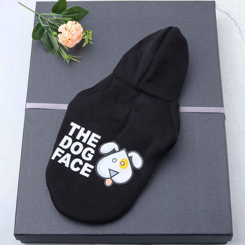 [Australia] - Petea Pet Clothes Puppy Hoodies Coat Winter Sweatshirt Warm Sweater Dog Outfits for Dogs and Cats M Black 