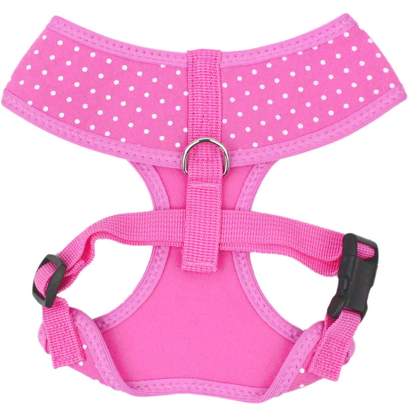 [Australia] - Parisian Pet Dog Harness - Adjustable, No Pull, Soft Padded Mesh Harness in Assorted Colors and Sizes - Pet Safe Easy Walk Harness - Compatible with All Dog Leash XS Pink Dots 