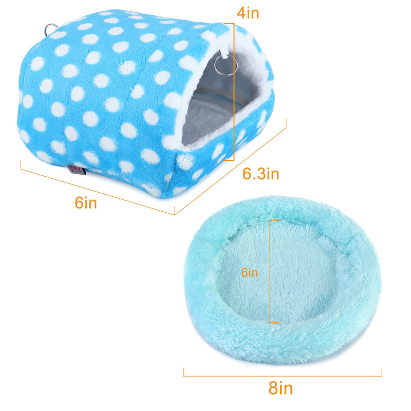 Filhome Small Animal Bed Set, Hamster Hammock House Guinea Pig Bed Rat Sleep Pad Mat Cage Accessories for Sugar Glider Chinchilla - PawsPlanet Australia