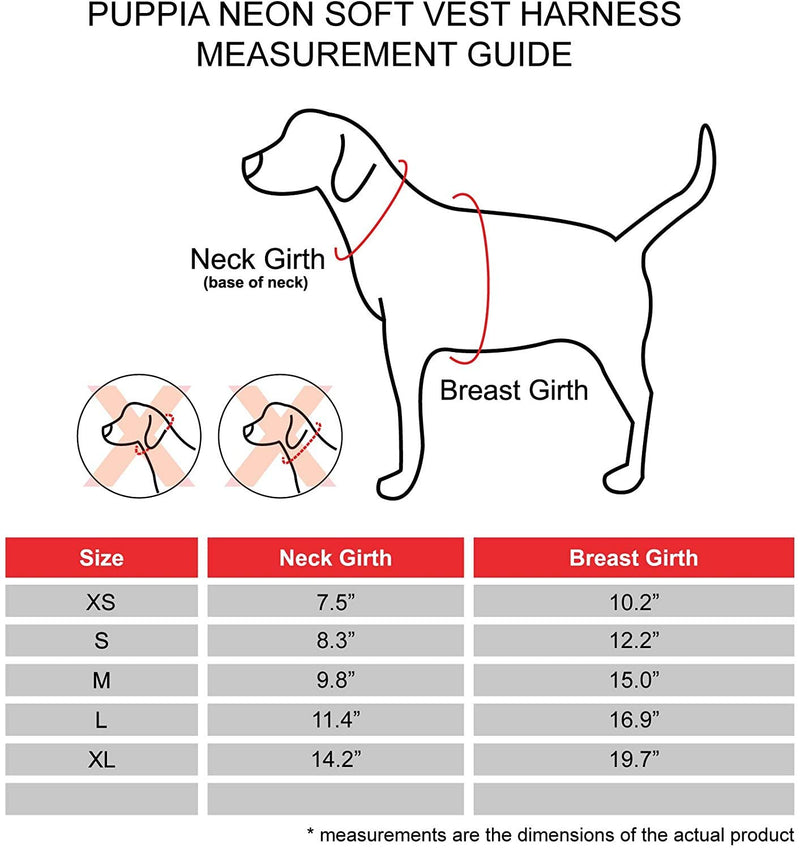 Puppia Neon Soft Vest Harness B, X-Large, Pink - PawsPlanet Australia