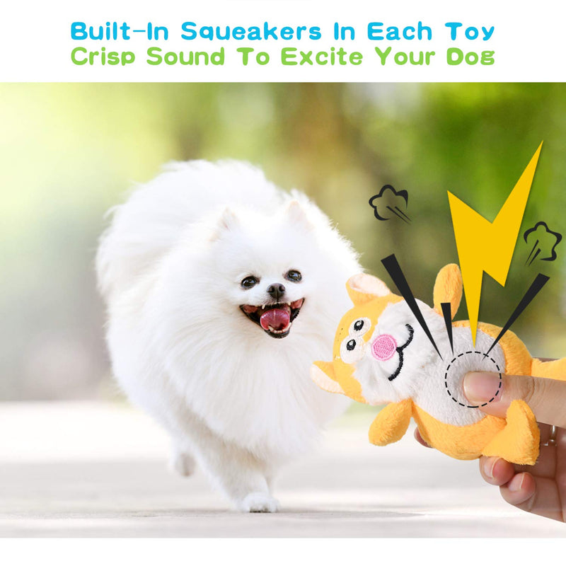 LEGEND SANDY Squeaky puppy toy, suitable for small and medium dogs, filled with loose puppy toys, equipped with 12 plush dog toy sets, suitable for puppy teething. - PawsPlanet Australia