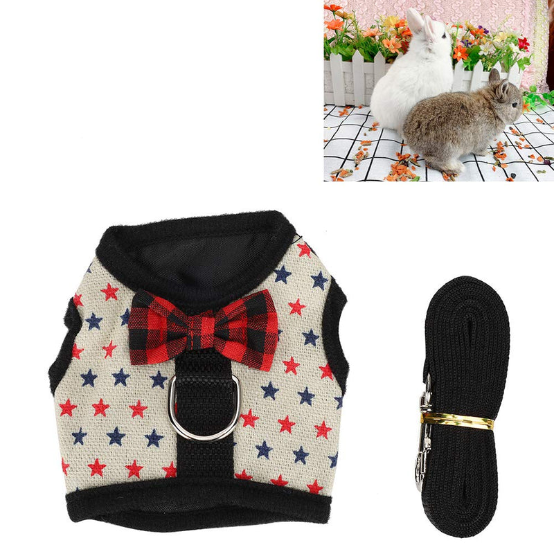 Cikonielf Rabbit Harness Small Animal Harness Hamster Harness Small Animal Outdoor Walking Harness Small Pet Harness and Leash for Rabbits Hamsters Guinea Pigs (M) M - PawsPlanet Australia