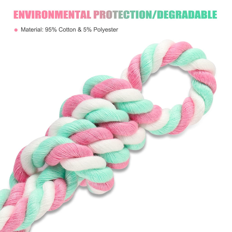 NUGUTIC 4 FT Dog Leash Handmade Braided Rope Comfortable Dog Leashes for Small Medium and Large Dogs, Clasp Update 4 Feet Standard Cherry Blossom Pink - PawsPlanet Australia
