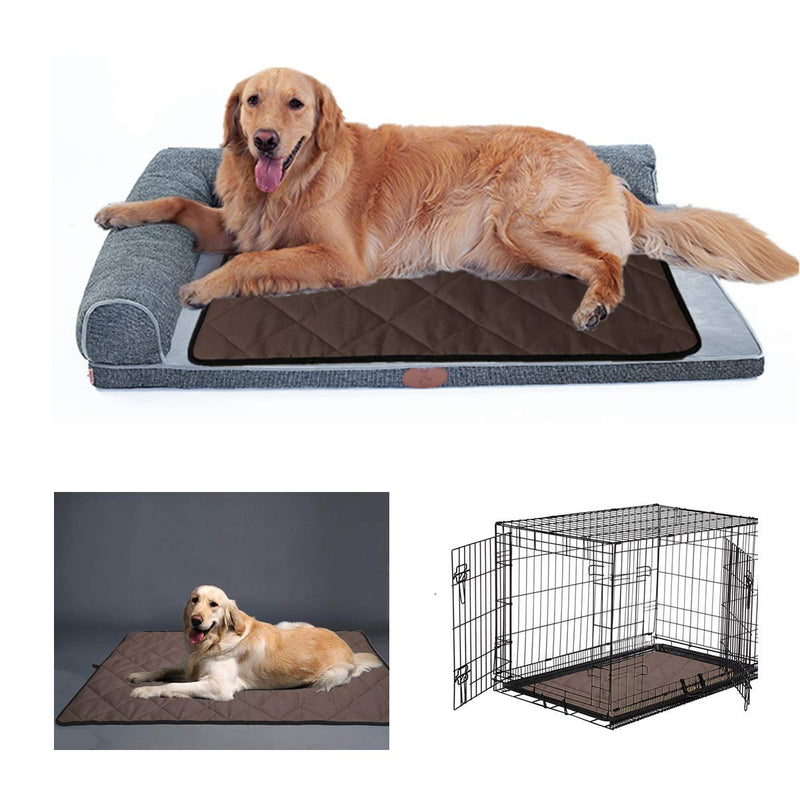 Voluka Dog Crate Bed Mat - Washable Kennel Pad, Anti - Slip Dog Crate Pad is Perfect for Dog Bed,Crate and Kennel 18Wx29L Coffee - PawsPlanet Australia