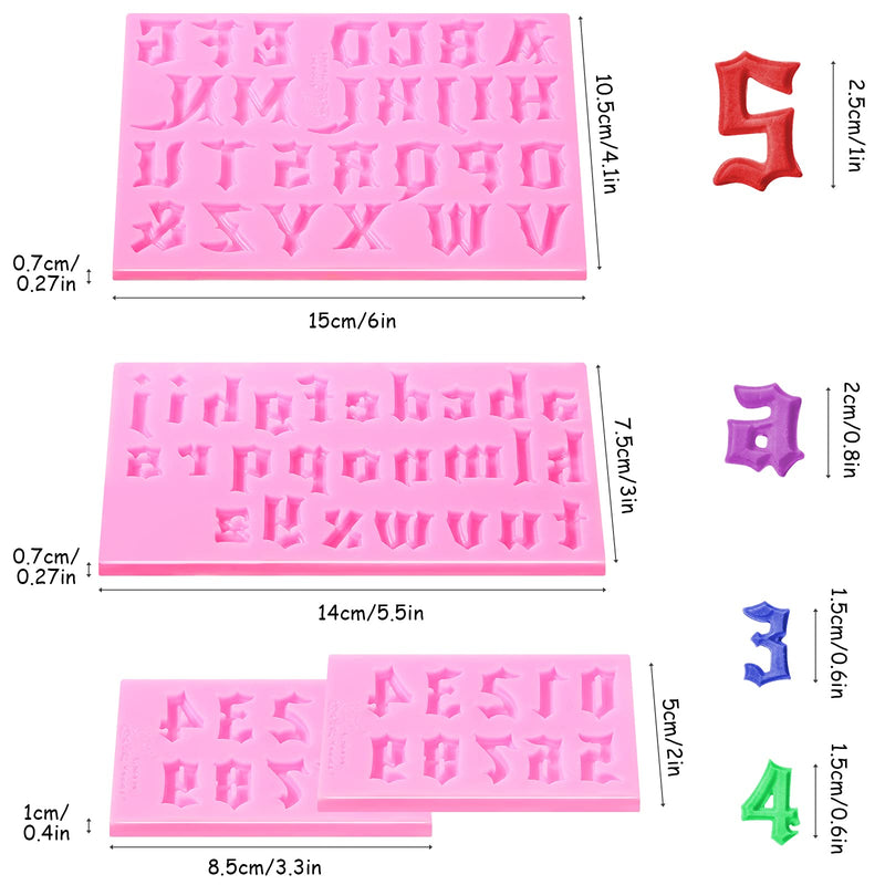 Letters Molds and Numbers Molds Silicon Number 0-9 3D Chocolate Fondant Molds Cake Baking Molds for Cake Topper Candy Molds Fondant Tool Resin Molds Jewelry Thanksgiving Christmas Decoration - PawsPlanet Australia