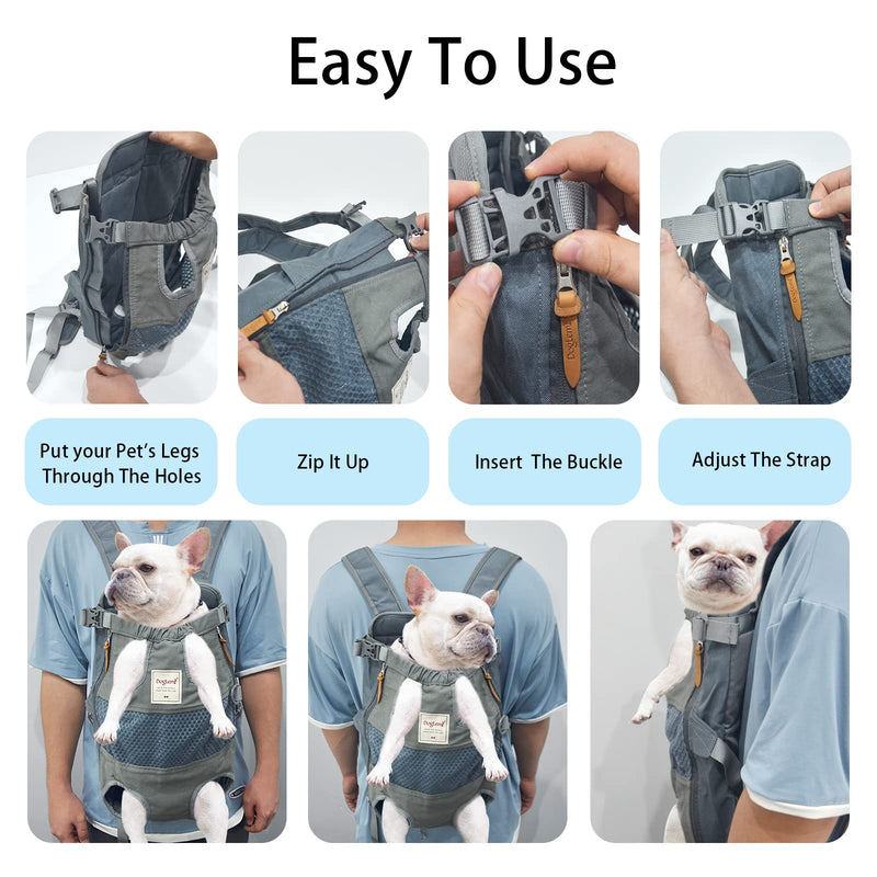 NALXBI Pet Carrier Backpack, Adjustable Pet Front Carrier Travel Bag, Breathable Head-Out and Legs-Out Backpack Carrier for Small Dogs and Cats - PawsPlanet Australia