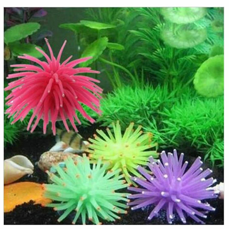 [Australia] - gootrades Pack of 6 Artificial Sea Anemone Coral Aquarium Fish Tank Ornament Plus Free Bio-Balls 