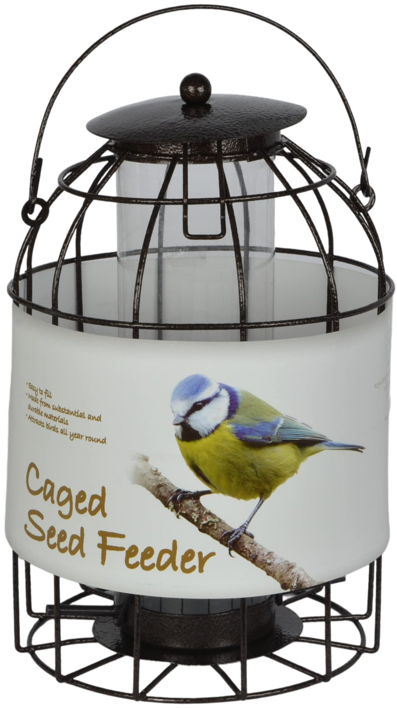 Green Jem Dome Caged Seed Wild Bird Feeder, Designed To Deter Squirrels And Also Larger Garden Birds Such As Pigeons And Doves, - PawsPlanet Australia