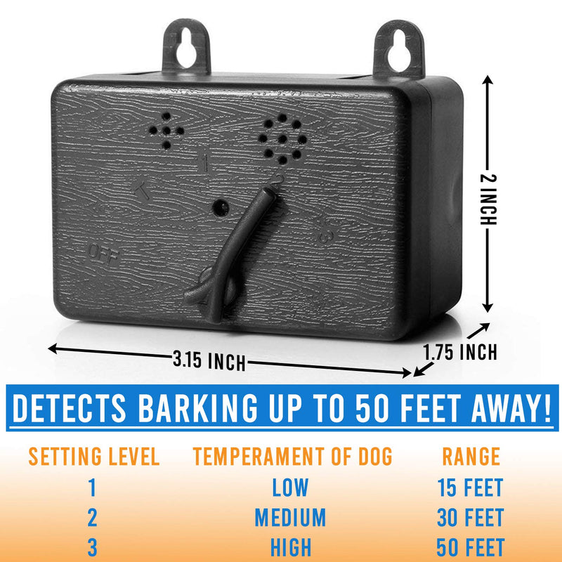 Petsonik Bark Stopper Outdoor Bark Box Device | Instantly Regain Your Peace of Mind, Includes Free E-Book on Tips | Dog Barking Control Devices - No Harm to Dog | 2019 Upgraded Mini Bark Control - PawsPlanet Australia