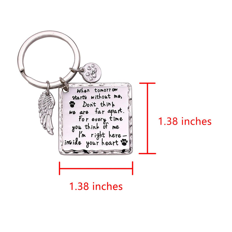 Melix Home Cat Dog Memorial Gifts Keychain Necklace Loss of Dog Gifts Pet Sympathy Gifts for Dogs Jewelry - PawsPlanet Australia