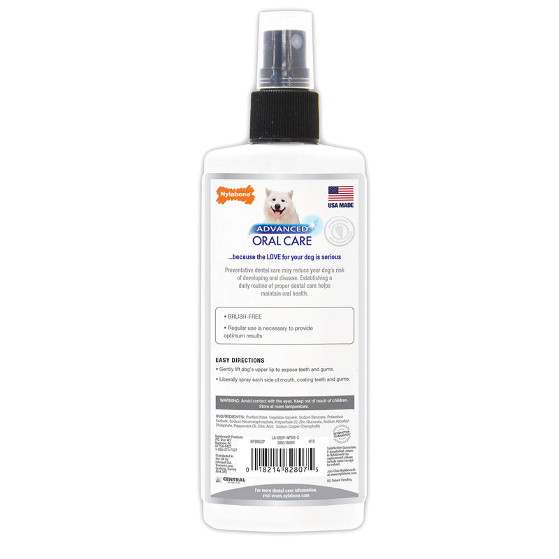 Nylabone Advanced Oral Care 4 oz Dog Dental Spray - PawsPlanet Australia