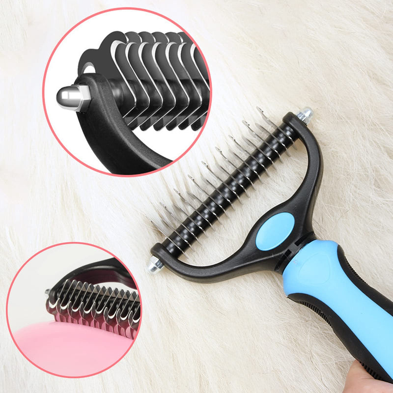 Undercoat brush, undercoat brush de-matting curry comb, premium cat brush, dog brush for undercoat, long hair pet hair remover, de-matting curry comb remover for undercoat for cats, dogs - PawsPlanet Australia