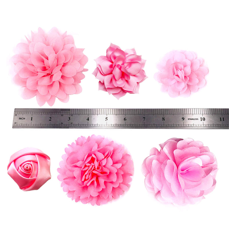 PET SHOW 12pcs Pink Dog Collar Bows and Flowers Attachment for Girls Puppies Cats Female Small Medium Dogs Collars Embellishment Decor for Wedding Birthday Parties Grooming Pet Collar Accessories - PawsPlanet Australia