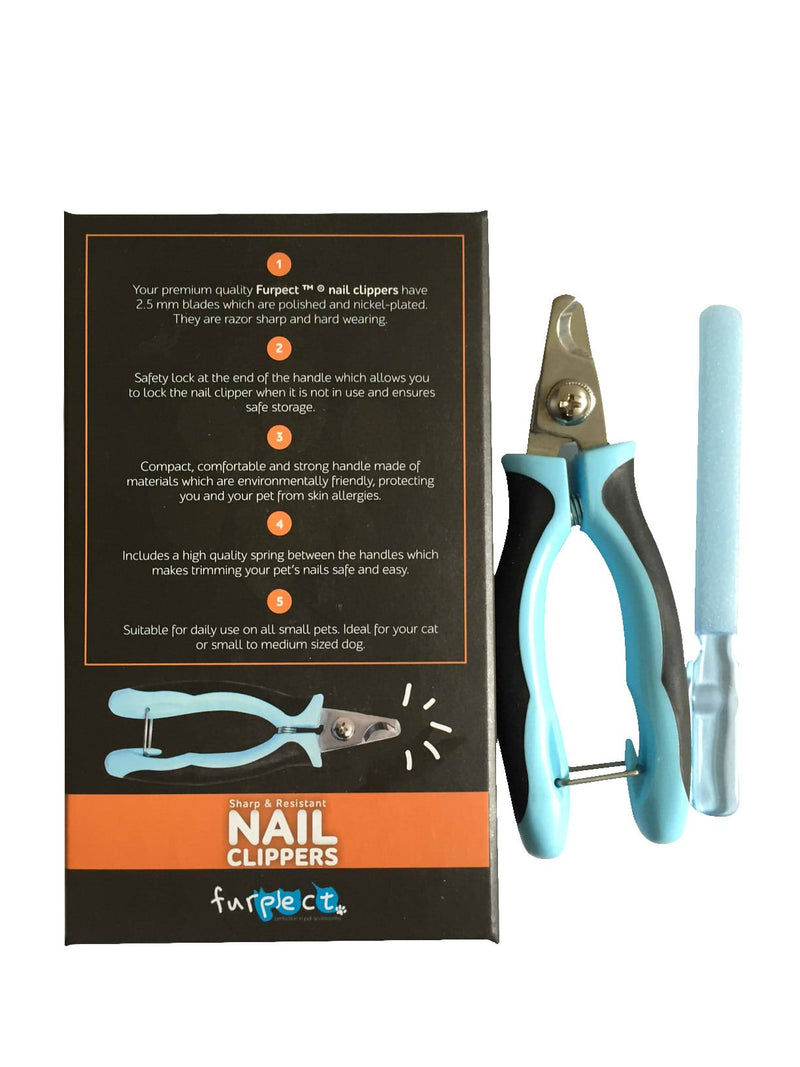 [Australia] - PREMIUM Pet Nail Clippers For Cats and Dogs by Furpect ™ Best Dog Toenail Trimmer - Free Nail File For Professional Trimming and Filing for Your Dog or Cat * Includes Clear Instructions and FREE eBook 