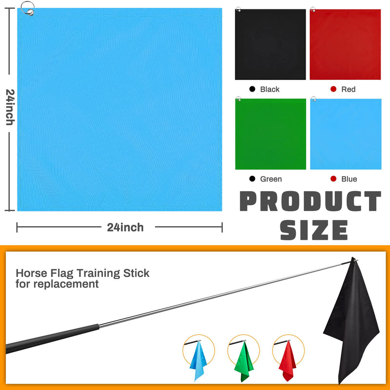 Horse Training Flag 4 Pieces Horse Training Equipment Horsemanship Nylon Flag (Red, Black, Green, Blue) Red, Black, Green, Blue - PawsPlanet Australia