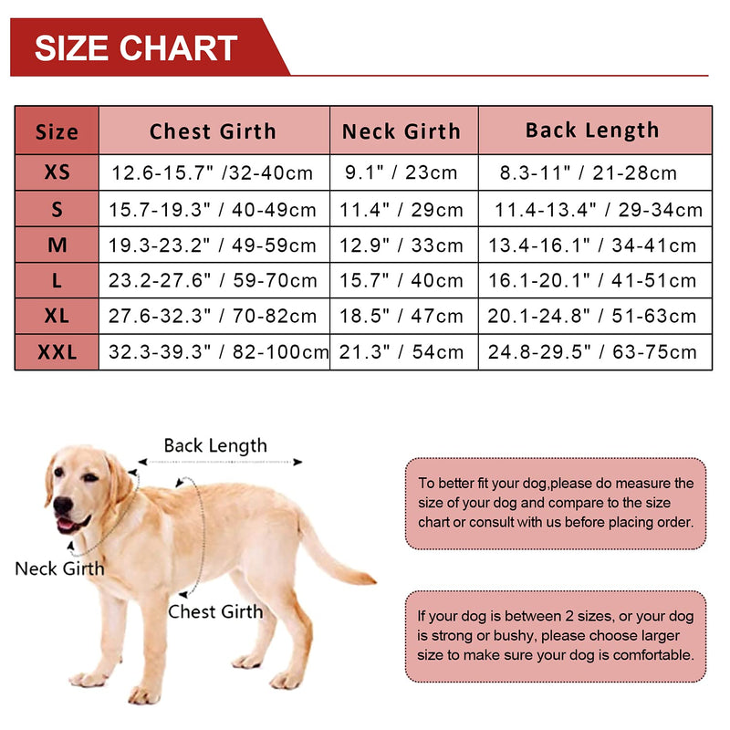 Kuoser dog bodysuit after surgery, dog bodysuit after castration male dog, dog bodysuit after surgery bitch, breathable bodysuit for dogs after surgery, leak protection dog, anti-wound licking surgery body dog, red XL XL (pack of 1) red striped - PawsPlanet Australia