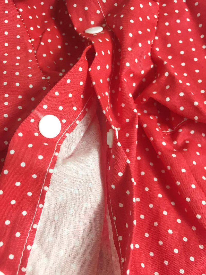 [Australia] - HOODDEAL Red Dog Shirt Polka dot Soft Casual Gentle Dog Western Shirt Dog Clothes Dog Cotton Shirt + Dog Wedding Tie Small 