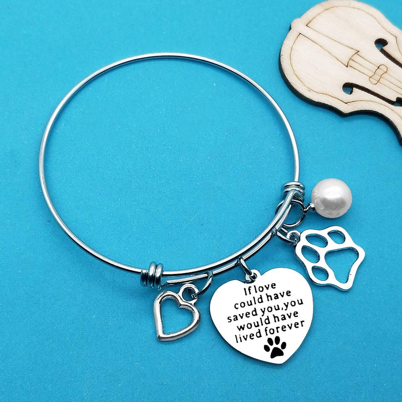 Pet Memorial Bracelet Gift If Love Could Have Saved You You Would Have Lived Forever Bracelet Loss of Pet Gifts Sympathy Gifts for Loss of Dog in Memory of Cat Gift - PawsPlanet Australia