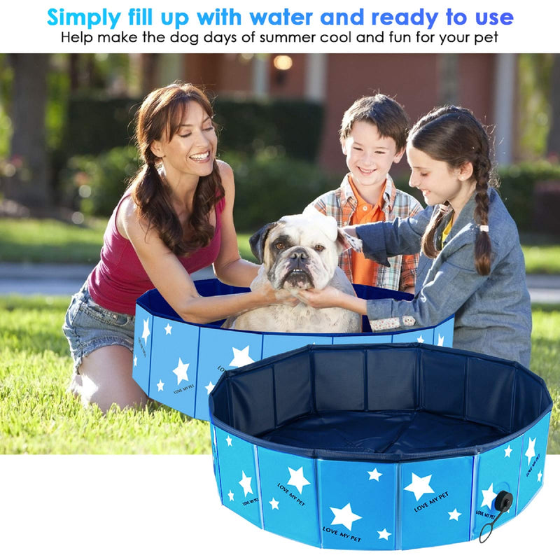 Kids Ball Pit Play, Pool Foldable Kids Pool Pet Dog Cat Bathing Tub Indoor Outdoor Puppy Pool Pad Pool in Yard Garden - PawsPlanet Australia