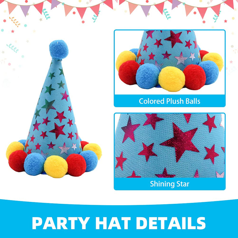 TAILGOO Dog Birthday Plaid Bandana with Party Hat - Pink, Rose, Blue Pet Outfit Kit as Puppies Cats Birthday Party Supplies Including Fashion Bandana and Cute Caps - PawsPlanet Australia