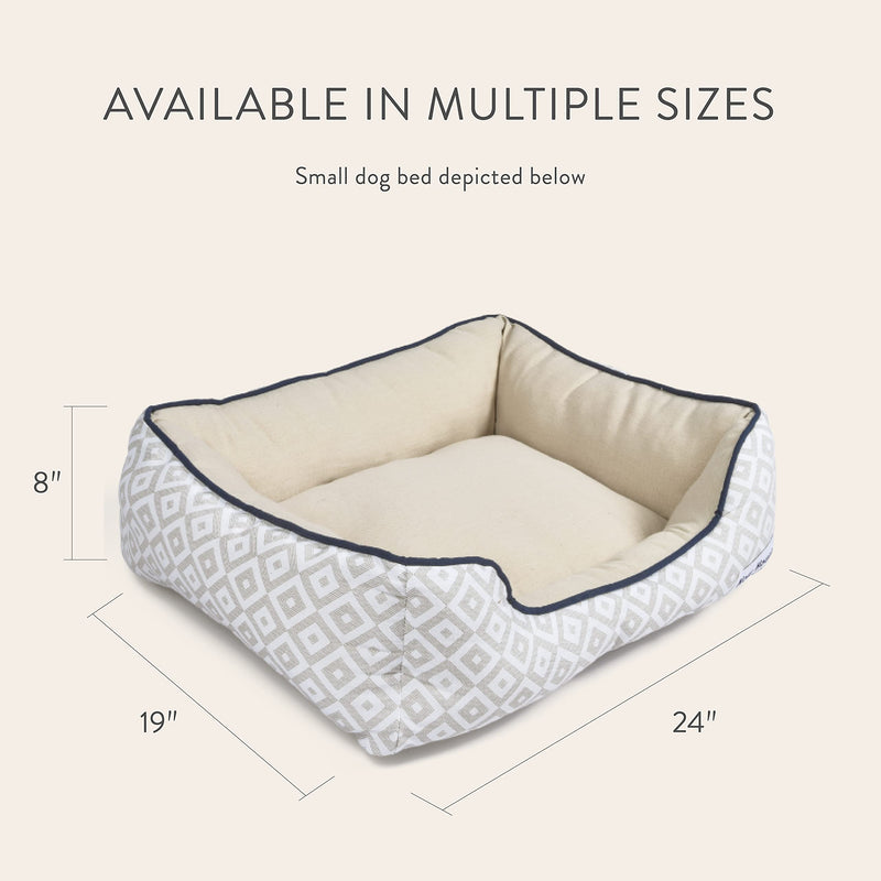 Now House for Pets by Jonathan Adler Washable Dog Beds - Dog Cuddler Bed or Cushion Dog Bed for Small and Large Dogs by Now House by Jonathan Adler - Dog Bed Washable, Pet Bed for Dogs, Puppy Bed Grey Diamond - PawsPlanet Australia