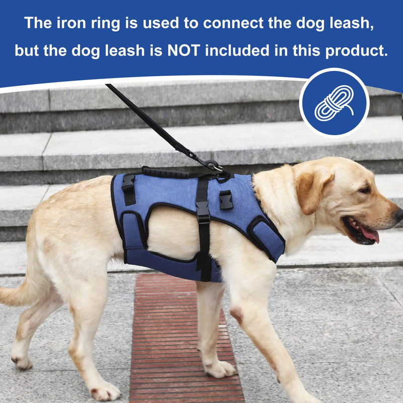 [Australia] - COODEO Dog Lift Harness, Full Body Support & Recovery Sling, Pet Rehabilitation Lifts Vest Adjustable Breathable Straps for Old, Disabled, Joint Injuries, Arthritis, Paralysis Dogs Walk Large 