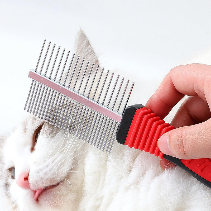 Pet Comb, Dog Grooming Comb, Cat Dog Professional Hair Removal Brush, Pet Double Sided Comb, for Small, Medium and Large Cats and Dog Combs - PawsPlanet Australia
