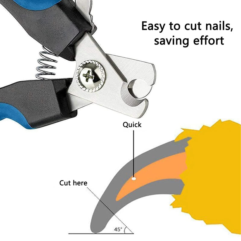 AUXHCYL Pack of 5 claw scissors for dogs and cats, dog nail scissors with nail file, stainless steel, professional claw care cutter - PawsPlanet Australia