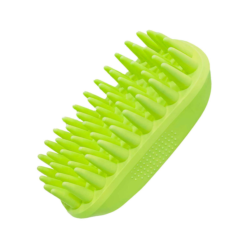 EGI Pet Silicone Shampoo Brush for Long & Short Hair, Anti-Skid Rubber Dog Cat Pet Mouse Grooming Shower Bath Brush Massage Comb Medium Large Pets Dogs Cats green - PawsPlanet Australia