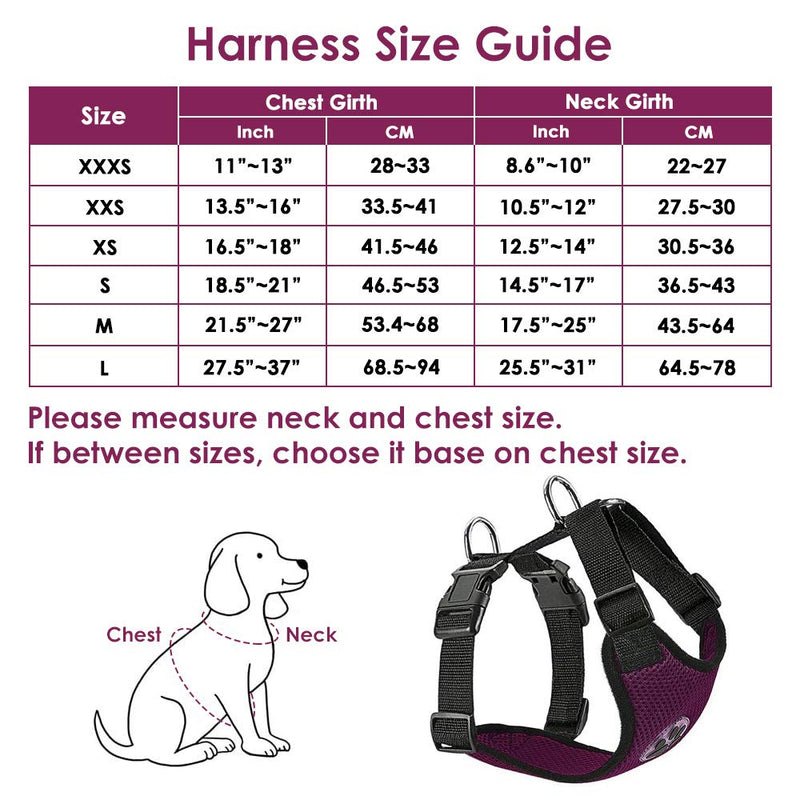 Lukovee Dog Safety Vest Harness with Seatbelt, Dog Car Harness Seat Belt Adjustable Pet Harnesses Double Breathable Mesh Fabric with Car Vehicle Connector Strap for Dog XXX-Small Burgundy - PawsPlanet Australia