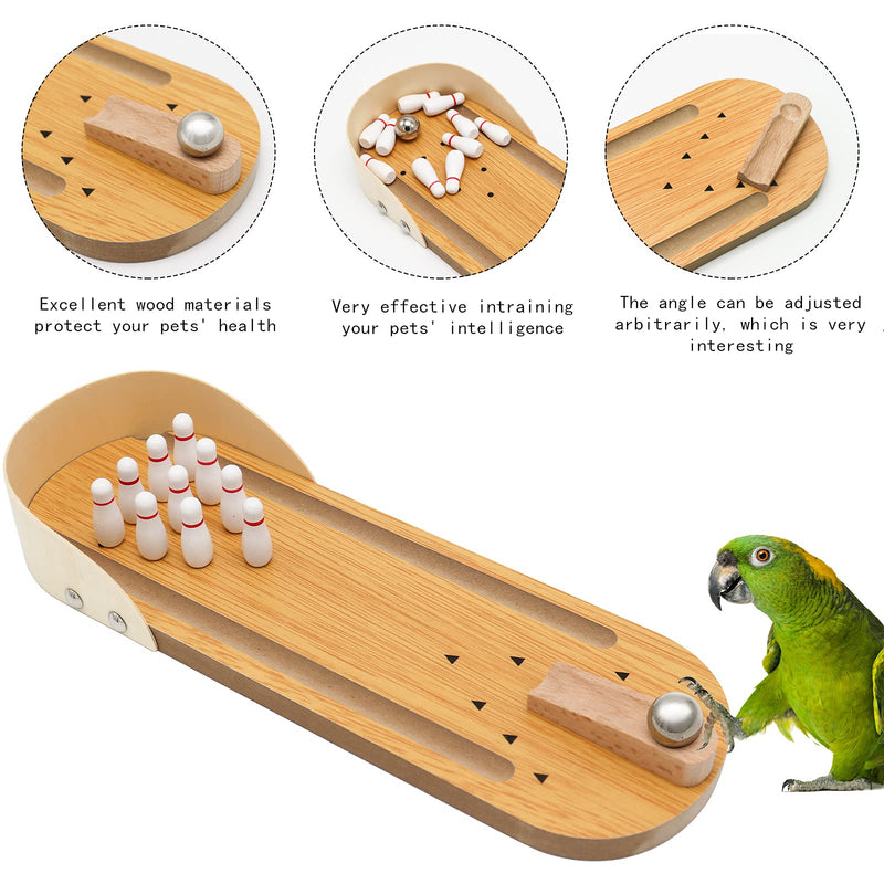 Ubaywey 6 PCS Bird Toys Parrot Chewing Toys include Parrot Playing Standing Training Toys Mini Golf Set Skateboard Piggy Bank Large Ball Shopping Cart for Parakeets Cockatiels Parrots Conures - PawsPlanet Australia