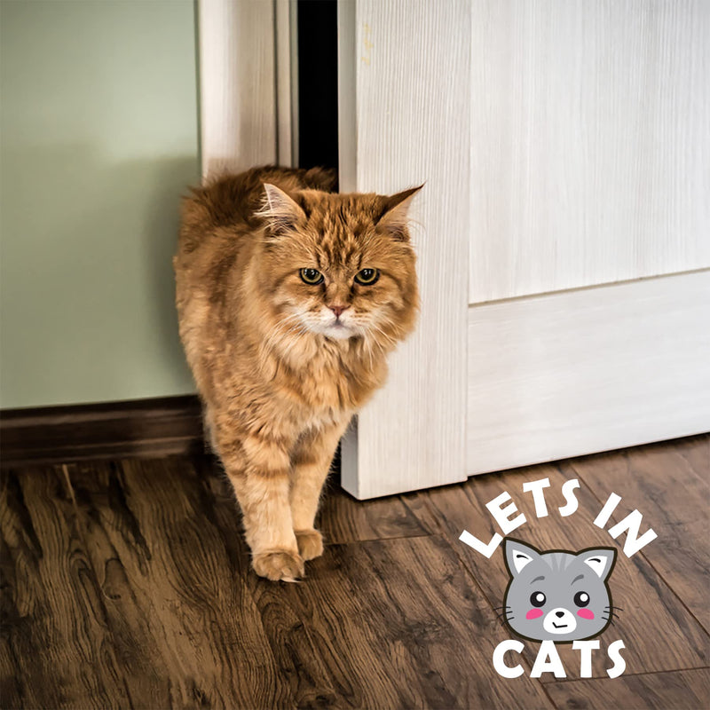 2PCS Cat Door Latch Holder,【8 Adjustable Sizes】 Stronger Flex Cat Door Stopper, Keep Door Open 1.5" to 8", Let's Cats in and Keeps Dogs Out of Litter & Food, No Tool Required & No Wall Damage 2*white - PawsPlanet Australia