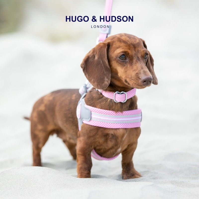 HUGO & HUDSON Easy Walk Dog Harness Adjustable Fit No Pull Walking Anti Pull Training Dog Vest to Stop Leash Pulling and No Choking - Pink - Size 3 rose - PawsPlanet Australia