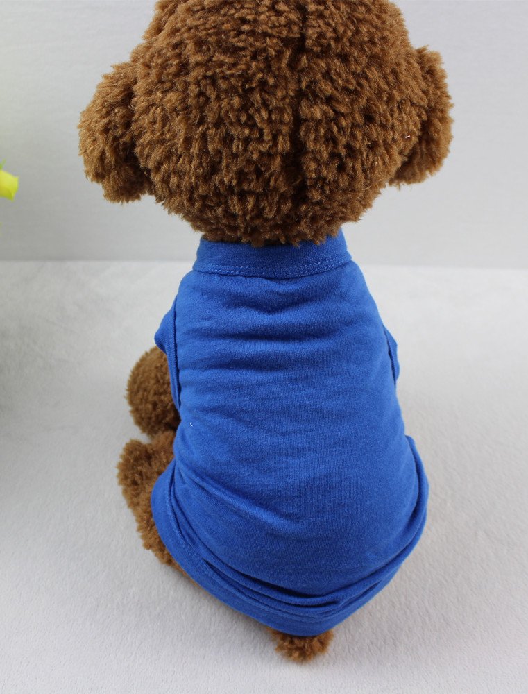 [Australia] - Dog Shirts Pet Shirts Dog T-Shirt Puppy Dog T Shirt Dog Vest Puppy Vest Pet Clothing Puppies Clothes for Small Dogs Doggie Tee Summer Apparel Female Dog Shirt Beach Wear M Pure Dark Blue 