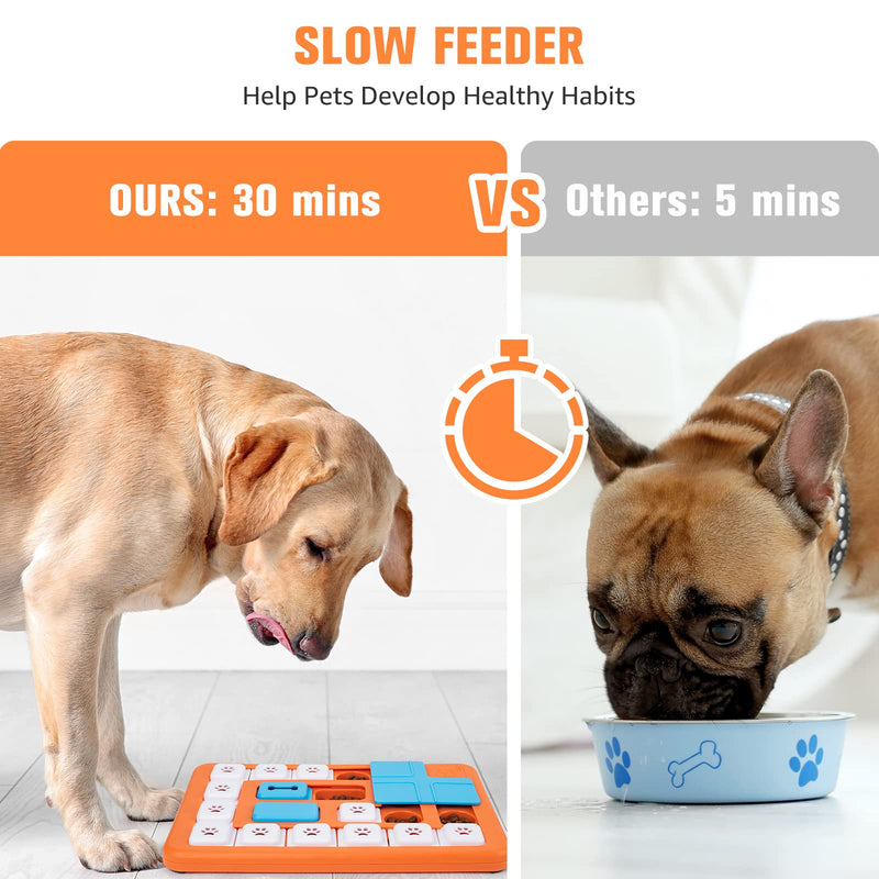 DSHZHM Intelligence Toy for Dogs, Dog Toy for IQ Training and Mental Stimulation, Dog Toy Intelligence Level 3 Level 3 - Keyboard (Orange) - PawsPlanet Australia