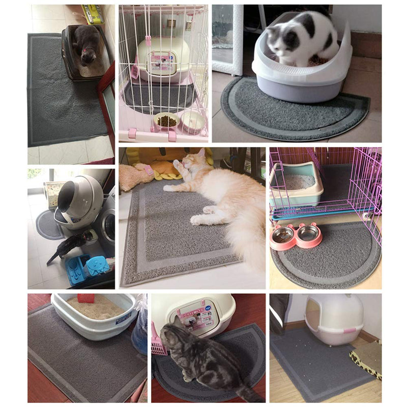 PAWISE Cat Litter Mat Trapping Mat Litter Box Rug Carpet Easy Clean Washable for Floor Waterproof 24*14 - PawsPlanet Australia