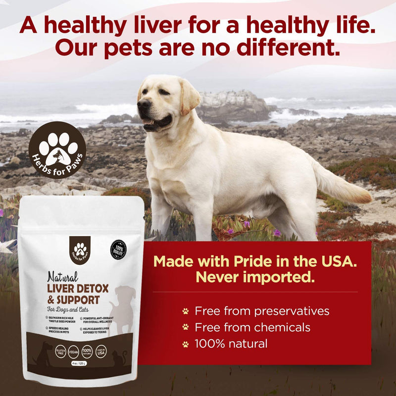 Milk Thistle for dogs and cats, Liver Support for dogs, supplement without capsules, pills| Made in USA. - PawsPlanet Australia