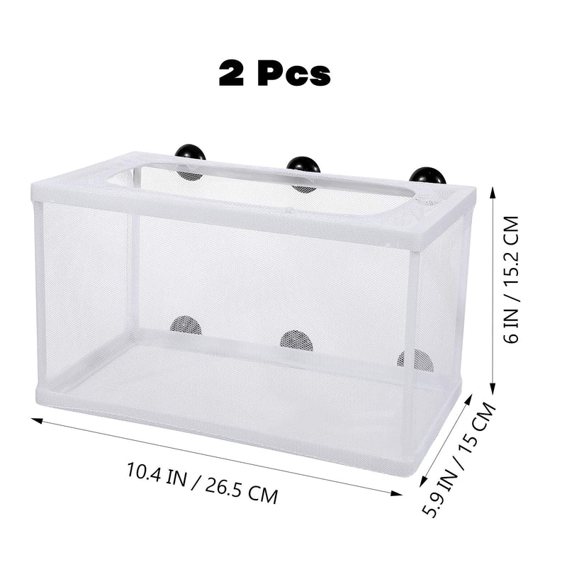 POPETPOP 2pcs Fish Hatchery Breeder Box Aquarium Separation Net Nylon Incubator Mesh - Large Size - PawsPlanet Australia