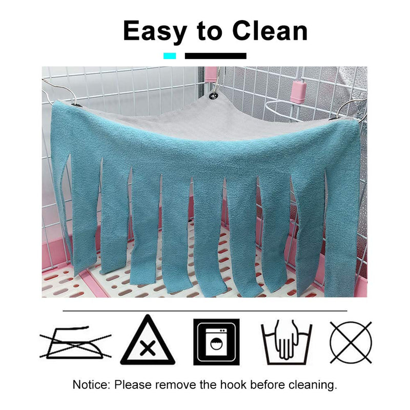 WishLotus Hamster Hideout, Small Animal Hideaway Tent Fleece Forest Pet Cage Accessories Nest Bedding for Guinea Pig Chinchilla Hedgehog Rat Squirrel Ferret Dwarf Bunny (Blue+Grey) Blue+Grey - PawsPlanet Australia