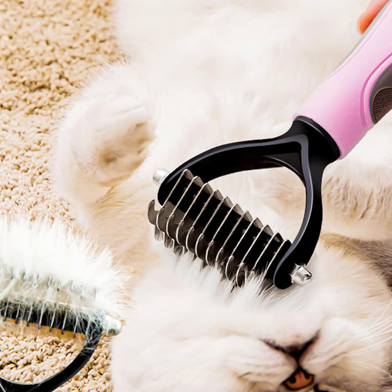 Hriymtd Undercoat Brush Dog, Dog Comb Fur Brush, Pet Grooming Fur Brush Cats, Grooming Brush for Cats, Dogs, Puppies, Kittens, Short Hair, Comb - PawsPlanet Australia
