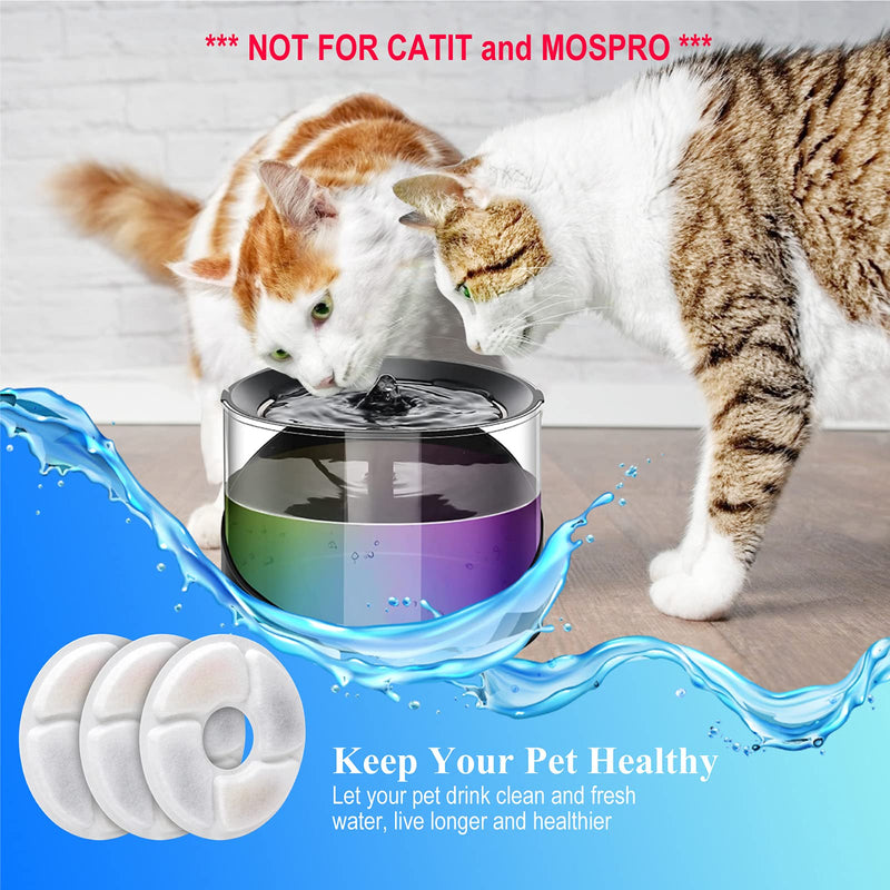 Cat Water Fountain Filters, Pet Fountain Filters, Dog Fountain Activated Carbon Filters Replacement for Keeping Water Fresh Compatible with Cats and Dogs for Automatic Pet Fountain（5Pcs） 5Pcs - PawsPlanet Australia