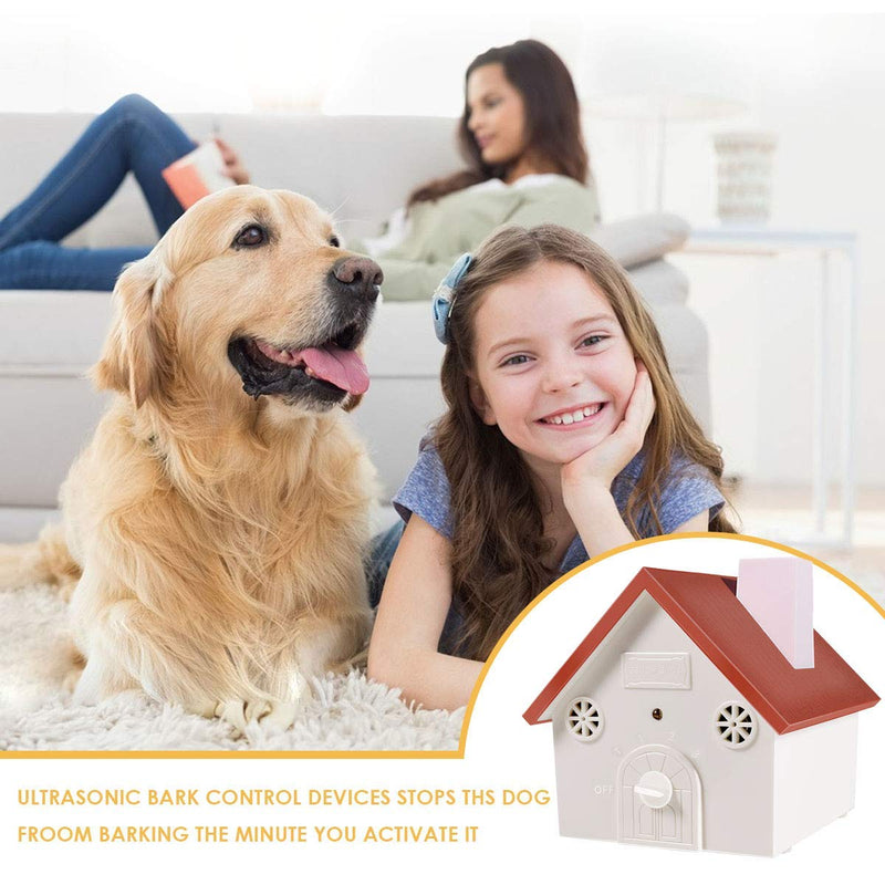 [Australia] - FlyBanboo Anti Barking Device, 2020 New Bark Box Outdoor Dog Repellent Device with Adjustable Ultrasonic Level Control Safe for Small Medium Large Dogs, Sonic Bark Deterrents, Bark Control Device red-004 