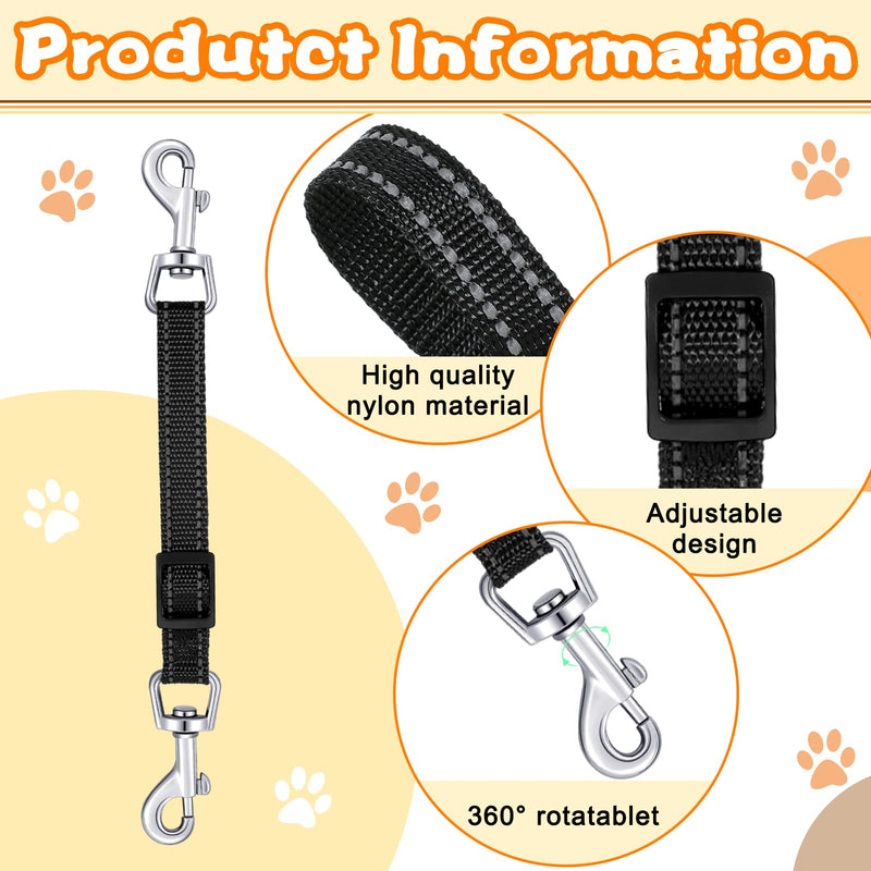 5 Pcs Safety Dog Collar Clips Prong Dog Collar Backup Adjustable Reflective Nylon Dog Collar Connectors Metal Double Ended Backup Clasp for Dog Harness Pet Bright Color - PawsPlanet Australia