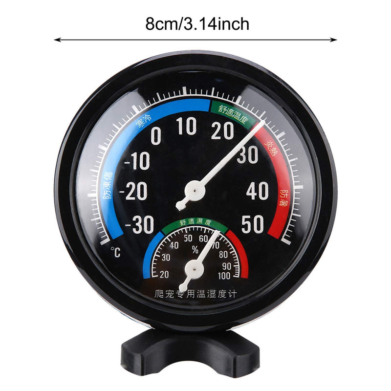 Pssopp Reptile Thermometer Hygrometer 2 in 1 Reptile Terrarium Temperature Hygrometer Dial Gauges Reptile Thermometer for Lizard Tortoise Spider - PawsPlanet Australia