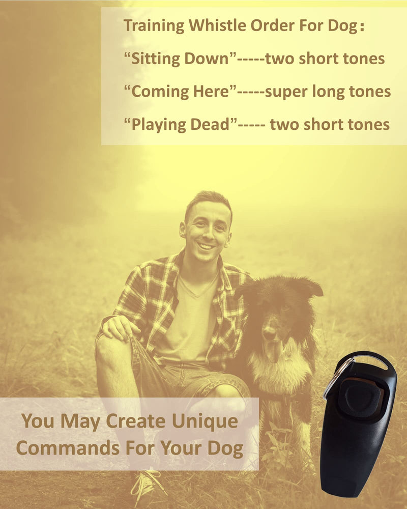 TODREMOU Dog Whistle Rütter Recall Dog Whistles High Frequency Dog Whistles Whistle Dog Dog Whistle Whistle Clicker Dog Clicker Set Clicker Dog Training Clicker Training for Dogs... (black 2 pieces) black 2 pieces - PawsPlanet Australia