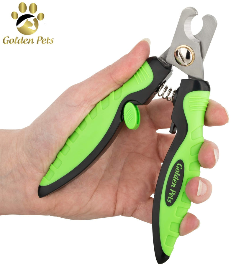 Golden Pets professional claw scissors + file I unique 45 degree cutting head I claw pliers with safety stop I claw cutter + claw file + instructions for safe cutting - PawsPlanet Australia