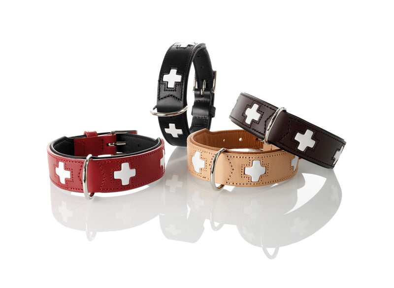 Hunter Swiss Nickel Pale Leather Collar, 47,0-54,0 cm, Natur/Beige 47.0-54.0 cm - PawsPlanet Australia