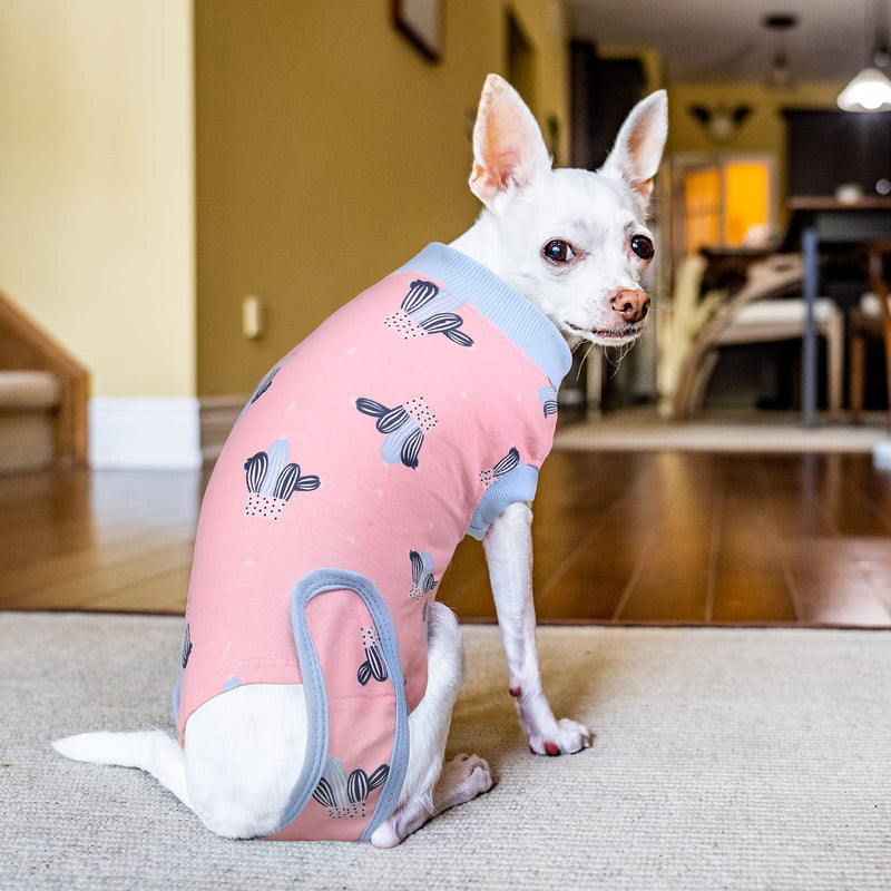 Recovery suit for dogs, castration wound protection suits, puppies dog bodysuit after surgery, post-operative protective clothing, wounds, anti-licking, e-collar alternative after operations (pink, XXL). - PawsPlanet Australia